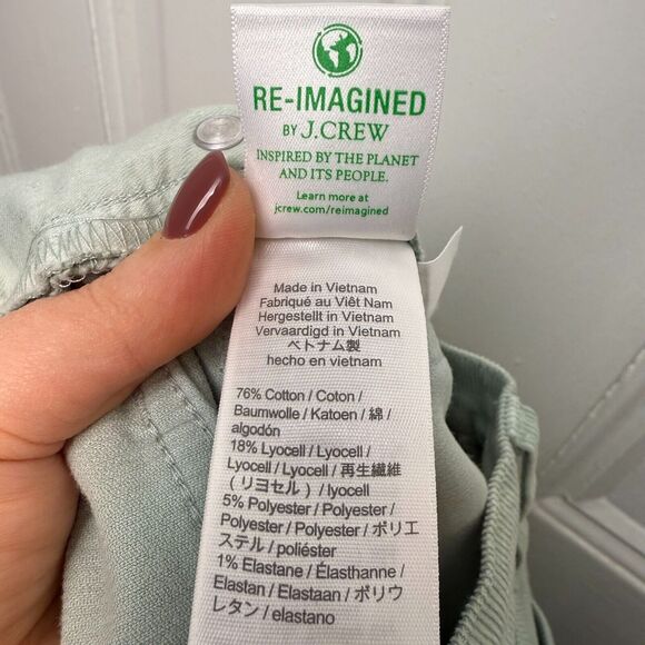 J Crew Vintage Slim Straight Womens 26 Mint Green Corduroy Zip Fly Mid Rise NWT - Picture 6 of 9
